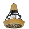 GLOBOSTAR® AKRON 10001133 Μοντέρνο Κρεμαστό Φωτιστικό Οροφής με Ντουί 1 x E27 AC 220-240V IP20 - Μπεζ & Μαύρο - Μ19 x Π19 x Υ22cm