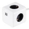 GloboStar® TRAVEL PowerCube PRO Certified 79639 Πολύπριζο 6 Θέσεων με 1.5m Kαλώδιο - 4 Πρίζες Ασφαλείας Childproof EU Schuko AC 220-240V & 2 Πρίζες USB Max 2.1A/DC 5V Μ7.5 x Π7.5 x Υ7.5 - Λευκό με Γκρι - Max Load 3680W/16A GloboStar® TRAVEL PowerCube PRO Certified 79639 Πολύπριζο 6 Θέσεων με 1.5m Kαλώδιο - 4 Πρίζες Ασφαλείας Childproof EU Schuko AC 220-240V & 2 Πρίζες USB Max 2.1A/DC 5V Μ7.5 x Π7.5 x Υ7.5 - Λευκό με Γκρι - Max Load 3680W/16A