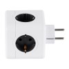 GloboStar® TRAVEL PowerCube PRO Certified 79627 Πολύπριζο 5 Θέσεων με 5 Πρίζες Ασφαλείας Childproof EU Schuko AC 220-240V Μ7.5 x Π11.5 x Υ7.5 - Λευκό με Γκρι - Max Load 3680W/16A GloboStar® TRAVEL PowerCube PRO Certified 79627 Πολύπριζο 5 Θέσεων με 5 Πρίζες Ασφαλείας Childproof EU Schuko AC 220-240V Μ7.5 x Π11.5 x Υ7.5 - Λευκό με Γκρι - Max Load 3680W/16A