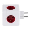 GloboStar® TRAVEL PowerCube PRO Certified 79628 Πολύπριζο 5 Θέσεων με 5 Πρίζες Ασφαλείας Childproof EU Schuko AC 220-240V Μ7.5 x Π11.5 x Υ7.5 - Λευκό με Κόκκινο - Max Load 3680W/16A GloboStar® TRAVEL PowerCube PRO Certified 79628 Πολύπριζο 5 Θέσεων με 5 Πρίζες Ασφαλείας Childproof EU Schuko AC 220-240V Μ7.5 x Π11.5 x Υ7.5 - Λευκό με Κόκκινο - Max Load 3680W/16A