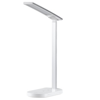 GloboStar® 76531 Επιτραπέζιο Φωτιστικό Πορτατίφ LED 5W 500lm 180° DC 5V IP20 CCT Θερμό Λευκό 2700K - Φυσικό Λευκό 4500K - Ψυχρό Λευκό 6000K Dimmable Λευκό Αλουμίνιο - Μ25 x Π10.5 x Υ35.5cm - 2 Xρόνια Εγγύηση