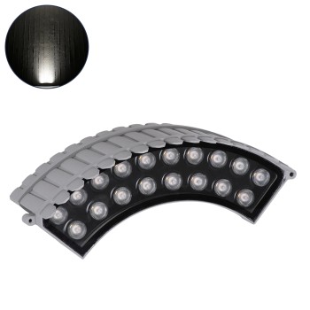 GLOBOSTAR® TREELIGHT-JINA 90691 Κυρτή Μπάρα Φωτισμού Wall Washer για Φυτά - Δέντρα LED 18W 1710lm 10° DC 24V Αδιάβροχο IP67 Φυσικό Λευκό 4500K Dimmable - Γκρι Ανθρακί - Μ29 x Π11 x Υ10.5cm - 3 Χρόνια Εγγύηση