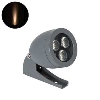 GLOBOSTAR® TREELIGHT-TREESPO 90464 Σποτ Φωτισμού για Φυτά - Δέντρα LED 6W 630lm 15° DC 24V Αδιάβροχο IP67 Πορτοκαλί 2200K Dimmable - Γκρι Ανθρακί - Μ6.6 x Π9 x Υ12cm - 3 Χρόνια Εγγύηση