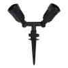 GloboStar® GRASEDO 61614 Καρφωτή Βάση Κήπου με 2 Ντουί E27 για Λάμπες Σποτ PAR38 - Αδιάβροχη IP67 - Υψηλής Αντοχής ABS - VDE Certified - Μ25 x Π7.5 x Υ43.5cm - Μαύρο - 5 Years Warranty GloboStar® GRASEDO 61614 Καρφωτή Βάση Κήπου με 2 Ντουί E27 για Λάμπες Σποτ PAR38 - Αδιάβροχη IP67 - Υψηλής Αντοχής ABS - VDE Certified - Μ25 x Π7.5 x Υ43.5cm - Μαύρο - 5 Years Warranty