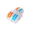 GloboStar® FAST-CONNECT 69909 Διπλή σε Τετραπλή Κλέμα Ταχείας Σύνδεσης & Διακλάδωσης Καλωδίων - 2 x Είσοδοι & 4 x Έξοδοι με Συμβατή Διατομή Καλωδίων 0.08mm² έως 2.5mm² - 250V/4KV 32A Max - Μ2.6 x Π4 x Υ1.5cm - Διάφανο με Πορτοκαλί & Μπλε - Πακέτο 5 Τεμαχί GloboStar® FAST-CONNECT 69909 Διπλή σε Τετραπλή Κλέμα Ταχείας Σύνδεσης & Διακλάδωσης Καλωδίων - 2 x Είσοδοι & 4 x Έξοδοι με Συμβατή Διατομή Καλωδίων 0.08mm² έως 2.5mm² - 250V/4KV 32A Max - Μ2.6 x Π4 x Υ1.5cm - Διάφανο με Πορτοκαλί & Μπλε - Πακέτο 5 Τεμαχί