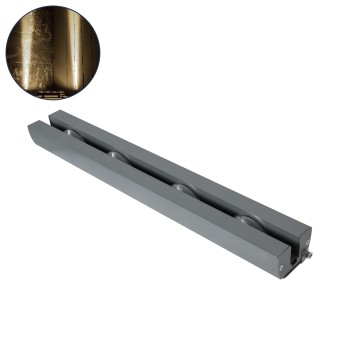 GLOBOSTAR® WINDOW-ARTE 90724 Αρχιτεκτονικό Φωτιστικό Ανάδειξης Παραθύρων Window Light LED 36W 3420lm 8x180° DC 24V Αδιάβροχο IP67 Φυσικό Λευκό 4500K Dimmable - Γκρι Ανθρακί - Μ50 x Π7 x Υ4.5cm - 3 Χρόνια Εγγύηση