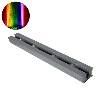 GLOBOSTAR® WINDOW-ARTE 90725 Αρχιτεκτονικό Φωτιστικό Ανάδειξης Παραθύρων Window Light LED 36W 3060lm 8x180° DC 24V Αδιάβροχο IP67 RGBW DMX512 Dimmable - Γκρι Ανθρακί - Μ50 x Π7 x Υ4.5cm - 3 Χρόνια Εγγύηση