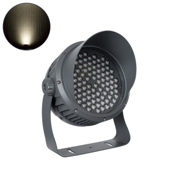 GLOBOSTAR® FLOOD-DIMO 90747 Προβολέας Σποτ Wall Washer με Αντιθαμβωτική Γρίλια LED 100W 9500lm 10° AC 220-240V Αδιάβροχο IP67 Φυσικό Λευκό 4500K - Γκρι Ανθρακί - Μ34 x Π36 x Υ44cm - 3 Χρόνια Εγγύηση