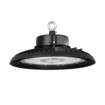 GLOBOSTAR® INDUSTRY 61502 Βιομηχανικό Φωτιστικό Καμπάνα High Bay UFO LED 200W 30000lm SDCM<5 90° AC 85-265V Αδιάβροχο IP65 IK08 Φυσικό Λευκό 5000K - 338 x Sanan Opto SMD Chip & TÜV SÜD Driver - Μαύρο Χυτό Αλουμίνιο - Μ30 x Π30 x Υ16cm - 5 Χρόνια Εγγύησ