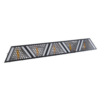 GloboStar® 51200 HALO HEXA Επαγγελματικό Φωτιστικό Ειδικών Εφέ DIGITAL MATRIX PIXEL & Blinder - 5 x 50W LED COB Chips Ultra Gold Warm White 2200K & 90 x 0.5W LED SMD5050 Chips RGB - AC 220V-240V DMX512 Display on Body - Μαύρο - Μ100 x Π13 x Υ10.5cm - 2 Χρ