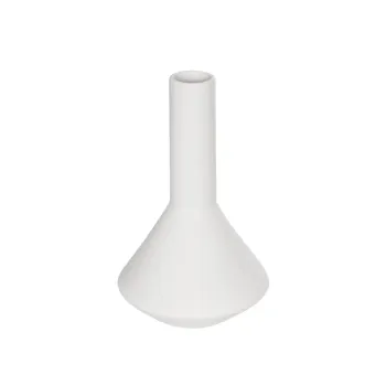 GloboStar® Artificial Garden ARMENINVILLE 21283 Διακοσμητικό Κεραμικό Βάζo Λευκό Π16 x Μ16 x Υ25cm