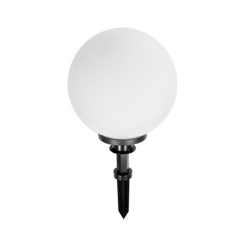 GLOBOSTAR® AGROS 61708 Φωτιστικό Κήπου / Καρφωτό με Ντουί 1 x E27 AC 220-240V Αδιάβροχο IP65 - Λευκό & Μάυρο - Μ30 x Π30 x Υ64cm