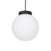 GLOBOSTAR® AGROS 61591 Μοντέρνο Κρεμαστό Φωτιστικό Οροφής με Ντουί 1 x E27 AC 220-240V IP65 - Λευκό & Μάυρο - Μ20 x Π20 x Υ22cm