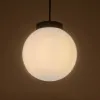 GLOBOSTAR® AGROS 61591 Μοντέρνο Κρεμαστό Φωτιστικό Οροφής με Ντουί 1 x E27 AC 220-240V IP65 - Λευκό & Μάυρο - Μ20 x Π20 x Υ22cm