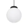 GLOBOSTAR® AGROS 61591 Μοντέρνο Κρεμαστό Φωτιστικό Οροφής με Ντουί 1 x E27 AC 220-240V IP65 - Λευκό & Μάυρο - Μ20 x Π20 x Υ22cm