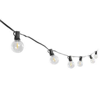 GLOBOSTAR® TWILIGHT 79668 Μοντέρνο Φωτιστικό Κήπου Γιρλάντα 10.5m με 30 Λάμπες & IR Ασύρματο Χειριστήριο LED 18W 1620lm 360° DC 3.7V με Ενσωματωμένο Φωτοβολταϊκό Panel 5.5V 3W & Επαναφορτιζόμενη Μπαταρία Li-ion 3.6V 2x18650 4400mAh Αδιάβροχο IP65 Θερμό Λε