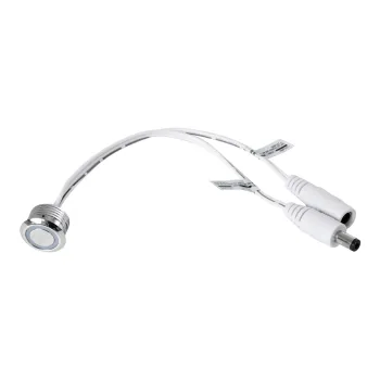 GLOBOSTAR® BUTTON 70793 Φωτιζόμενος Χωνευτός Διακόπτης Αφής On/Off & Push Dimming LED DC 12-24V 1 x 4A 96W Max IP20 Μπλε - Μ2 x Π2 x Υ1.2cm - 2 Χρόνια Εγγύηση