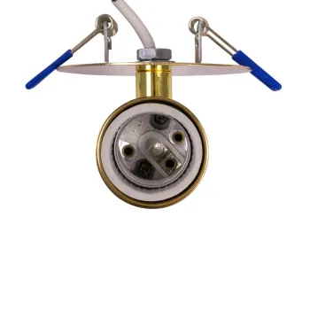 GloboStar® SARA 999-0060 Χωνευτό Φωτιστικό Οροφής Σποτ Μονόφωτο 1 x E27 IP20 Χρυσό Μέταλλο - Μ8,5 x Π8,5 x Υ11cm