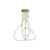 kelvo® GLOW 61670 Μοντέρνο Φωτιστικό Οροφής LED 40W 4000lm 360° AC 220-240V IP20 Ρυθμιζόμενο Λευκό CCT με Χειριστήριο από 2700K έως 6000K Dimmable - Lumileds SMD Chip - Χρυσό Πλατίνα & Λευκό Νήμα - Μ50 x Π50 x Υ70cm - 3 Χρόνια Εγγύηση