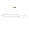 kelvo® GLOW 61665 Μοντέρνο Κρεμαστό Φωτιστικό Οροφής LED 28W 2800lm 360° AC 220-240V IP20 Ρυθμιζόμενο Λευκό CCT με Χειριστήριο από 2700K έως 6000K Dimmable - Lumileds SMD Chip - Χρυσό Πλατίνα & Λευκό Νήμα - Μ160 x Π3 x Υ25cm - 3 Χρόνια Εγγύηση