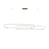 kelvo® GLOW 61665 Μοντέρνο Κρεμαστό Φωτιστικό Οροφής LED 28W 2800lm 360° AC 220-240V IP20 Ρυθμιζόμενο Λευκό CCT με Χειριστήριο από 2700K έως 6000K Dimmable - Lumileds SMD Chip - Χρυσό Πλατίνα & Λευκό Νήμα - Μ160 x Π3 x Υ25cm - 3 Χρόνια Εγγύηση