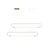 kelvo® GLOW 61665 Μοντέρνο Κρεμαστό Φωτιστικό Οροφής LED 28W 2800lm 360° AC 220-240V IP20 Ρυθμιζόμενο Λευκό CCT με Χειριστήριο από 2700K έως 6000K Dimmable - Lumileds SMD Chip - Χρυσό Πλατίνα & Λευκό Νήμα - Μ160 x Π3 x Υ25cm - 3 Χρόνια Εγγύηση