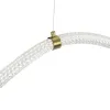 kelvo® GLOW 61669 Μοντέρνο Κρεμαστό Φωτιστικό Οροφής LED 105W 10500lm 360° AC 220-240V IP20 Ρυθμιζόμενο Λευκό CCT με Χειριστήριο από 2700K έως 6000K Dimmable - Lumileds SMD Chip - Χρυσό Πλατίνα & Λευκό Νήμα - Μ300 x Π300 x Υ120cm - 3 Χρόνια Εγγύηση