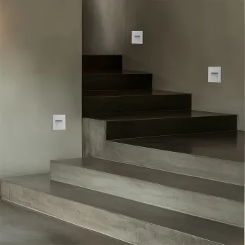 kelvo STEPART KLV-101-0079 Χωνευτό Φωτιστικό Σκαλοπατιού / Διαδρόμου LED 3W 375lm 45° AC 220-240V Αδιάβροχο IP65 Θερμό Λευκό 2700K - Lumileds SMD Chip & TÜV SÜD Driver - Λευκό Ματ - Μ8.5 x Π5 x Υ8.5cm / Q6.72 x 6.72cm - 5 Χρόνια Εγγύηση