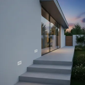 kelvo STEPART KLV-101-0082 Χωνευτό Φωτιστικό Σκαλοπατιού / Διαδρόμου LED 3W 375lm 45° AC 220-240V Αδιάβροχο IP65 Θερμό Λευκό 2700K - Lumileds SMD Chip & TÜV SÜD Driver - Λευκό Ματ - Μ10.5 x Π4.5 x Υ6cm / Q9.12 x 4.49cm - 5 Χρόνια Εγγύηση