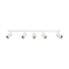 kelvo® SPOTA KLV-101-0143 Μοντέρνο Κινούμενο Φωτιστικό Σποτ Οροφής με Ντουί 5 x GU10 90° AC 220-240V IP20 - Λευκό Ματ - Μ79.5 x Π6.3 x Υ14cm kelvo® SPOTA KLV-101-0143 Μοντέρνο Κινούμενο Φωτιστικό Σποτ Οροφής με Ντουί 5 x GU10 90° AC 220-240V IP20 - Λευκό Ματ - Μ79.5 x Π6.3 x Υ14cm