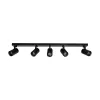kelvo® SPOTA KLV-101-0142 Μοντέρνο Κινούμενο Φωτιστικό Σποτ Οροφής με Ντουί 5 x GU10 90° AC 220-240V IP20 - Μαύρο Ματ - Μ79.5 x Π6.3 x Υ14cm kelvo® SPOTA KLV-101-0142 Μοντέρνο Κινούμενο Φωτιστικό Σποτ Οροφής με Ντουί 5 x GU10 90° AC 220-240V IP20 - Μαύρο Ματ - Μ79.5 x Π6.3 x Υ14cm