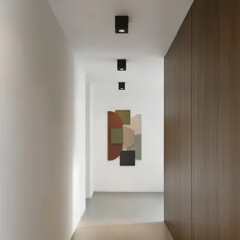 kelvo AKIRA KLV-101-0028 Κινούμενο Φωτιστικό Downlight Σποτ για Λάμπα MR16 με Ντουί GU10 AC 220-240V IP20 - Μαύρο Ματ - Μ8 x Π8 x Υ10cm