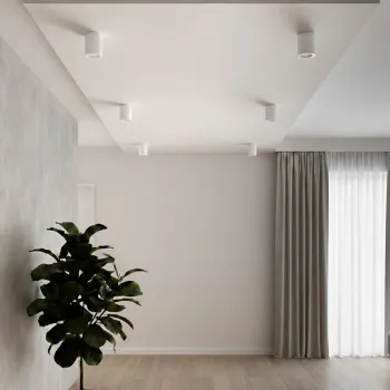 kelvo AKIRA KLV-101-0025 Κινούμενο Φωτιστικό Downlight Σποτ για Λάμπα MR16 με Ντουί GU10 AC 220-240V IP20 - Λευκό Ματ - Μ8 x Π8 x Υ10cm