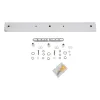 GLOBOSTAR WALLBASE 77522 Γραμμική Μεταλλική Ροζέτα για Κρέμαση 3 Φωτιστικών - Λευκό - Μ50 x Π5 x Υ2cm