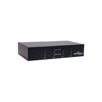 KVM SWITCH VALUE 4 PORT DVI/USB AUDIO WITH CABLES - NEW