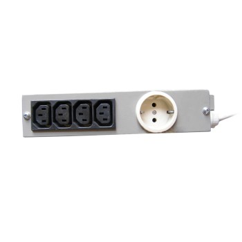 REFURBISHED POWERSTRIP KNURR AG  1P SCHUKO,4P C19 VERTICAL GRAY GRADE A