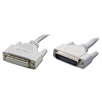 REFURBISHED CABLE DB25 MALE TO DB25 FEMALE WHITE GRADE A
