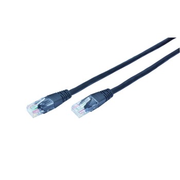 REFURBISHED PATCH CORD UTP CABLE CAT5E 1.5M BLACK GRADE A