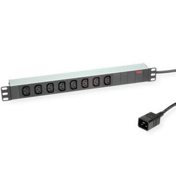 POWERSTRIP ROLINE 19' 8P xC13 WITH 2M C20 CABLE ALUMINUM 16A