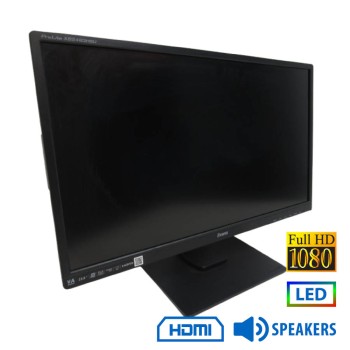 Used Monitor PL2483H LED/Iiyama/24”FHD/1920x1080/Wide/Black/w/Speakers/D-SUB & DVI-D & HDMI