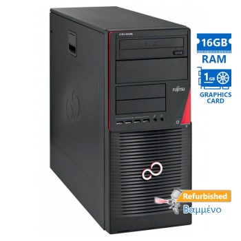 REFURBISHED Fujitsu Celsius W530 Tower Xeon E3-1271v3/16GB DDR3/2TB/Nvidia 1GB/DVD/8P Grade A+ Workstation Refur