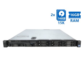 REFURBISHED Refurbished Server Dell Poweredge R420 R1U E5-2430(6-cores)/16GB DDR3/2x146GB 15K/8xSFF/1xPSU/No ODD
