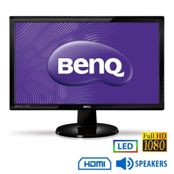 REFURBISHED Used (A-) Monitor GL2450H LED/Benq/24\\"FHD/1920x1080/Wide/Black/w/Speakers/Grade A-/D-SUB & DVI-D & H Grade A