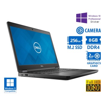 Dell (A-) Latitude 5491 i5-8400H/14\\"FHD/8GB DDR4/256GB M.2 SSD/No ODD/Nvidia 2GB/Camera/10P Grade A-