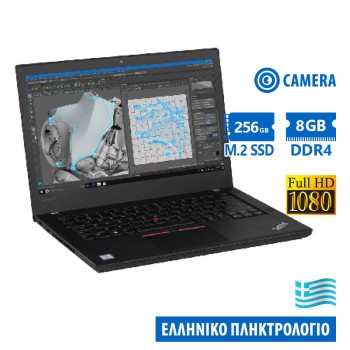 Lenovo (A-) ThinkPad T470 i5-6300U/14\\"FHD/8GB DDR4/256GB M.2 SSD/No ODD/Camera/Grade A- Refurbished
