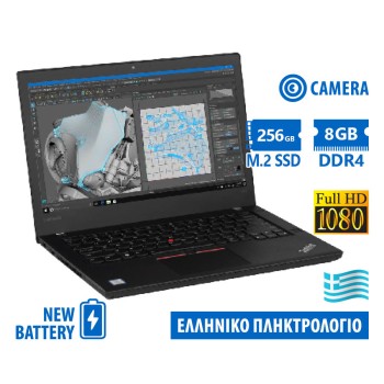 Lenovo ThinkPad T470 i5-6300U/14\\"FHD/8GB DDR4/256GB M.2 SSD/No ODD/Camera/New Battery/Grade A Refurb