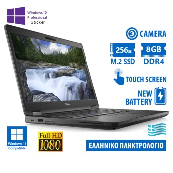 Dell (A-) Latitude 5490 i7-8650U/14\\"FHD Touchscreen/8GB DDR4/256GB M.2 SSD/No ODD/Camera/New Battery