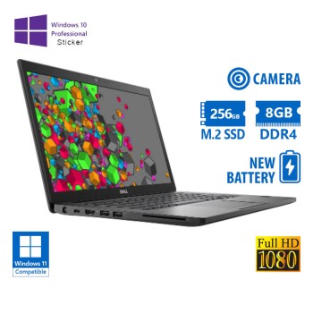 Dell (A-) Latitude 7490 i5-8250U/14”FHD/8GB DDR4/256GB M.2 SSD/No ODD/Camera/New Battery/10P Grade A