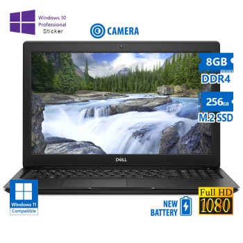 Dell (A-) Latitude 3500 i5-8250U/15.6``FHD/8GB DDR4/256GB M.2 SSD/No ODD/Camera/New Battery/10P Grad
