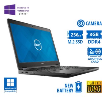 Dell (A-) Latitude 5490 i5-8350U/14``FHD/8GB DDR4/256GB M.2 SSD/No ODD/GeForce MX130 (2GB)/Camera/Ne